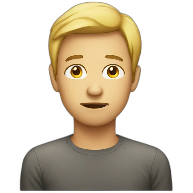 person with not understanding face emoji