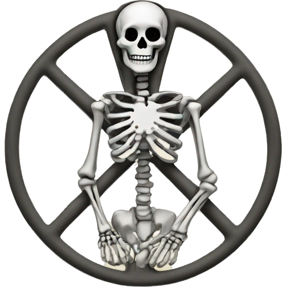 Peace sign skeleton emoji