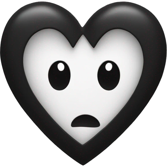black heart with fite emoji