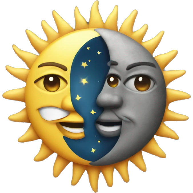 Sun and moon emoji