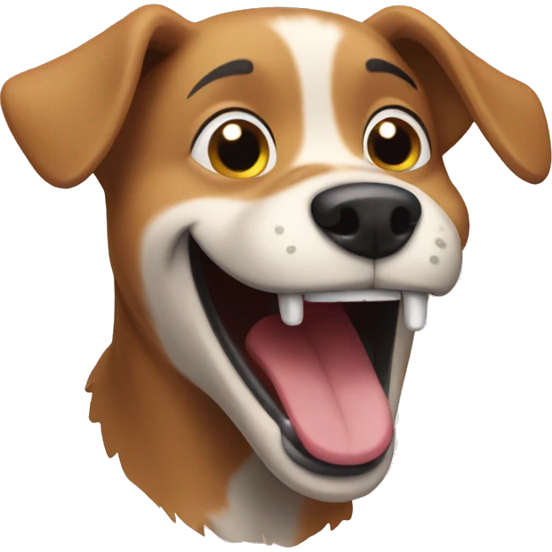 dog laughing  emoji