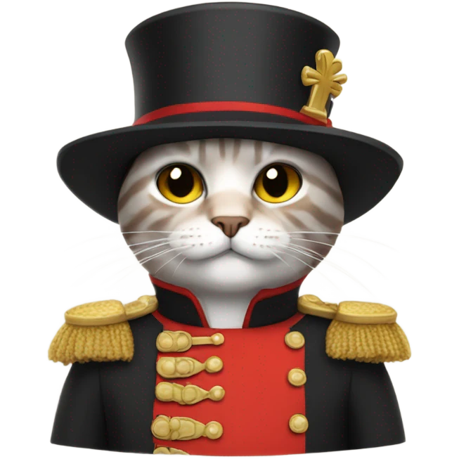 Create a cat in a beefeater outfit emoji