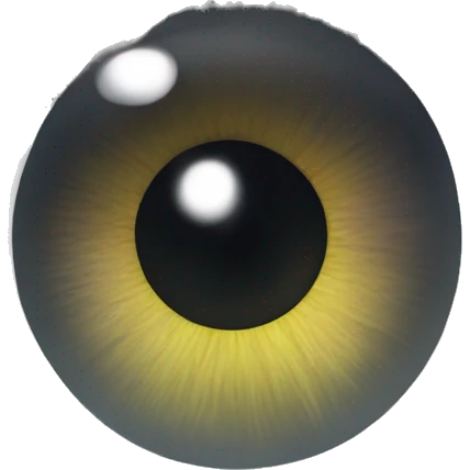 eye with silver iris and white sclera emoji