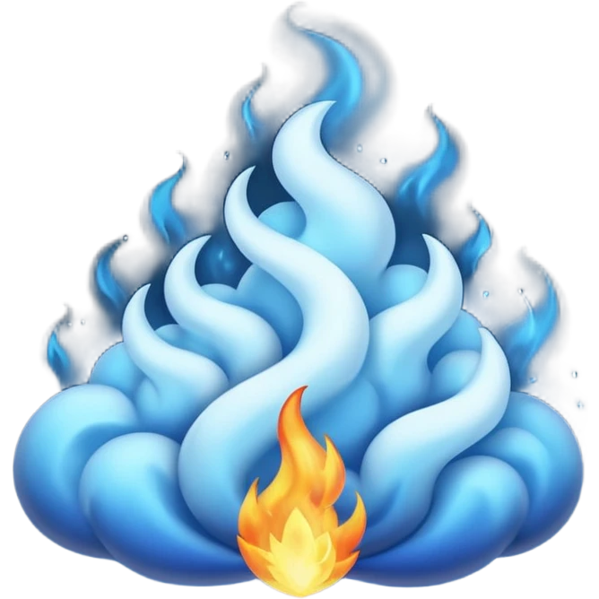 Blue fire emoji