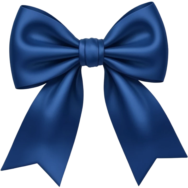 Navy blue bow emoji