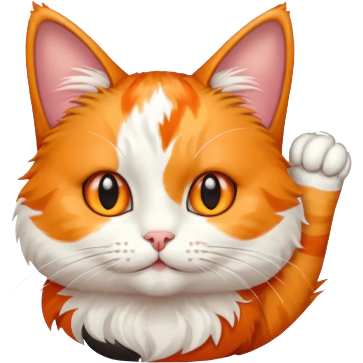 Calico cat with thumbs  emoji