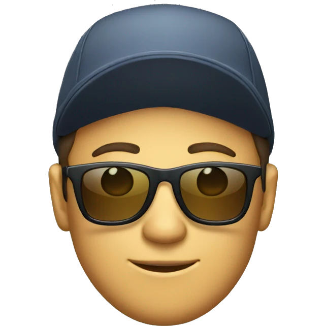 businessman with sunglasses and cap emoji