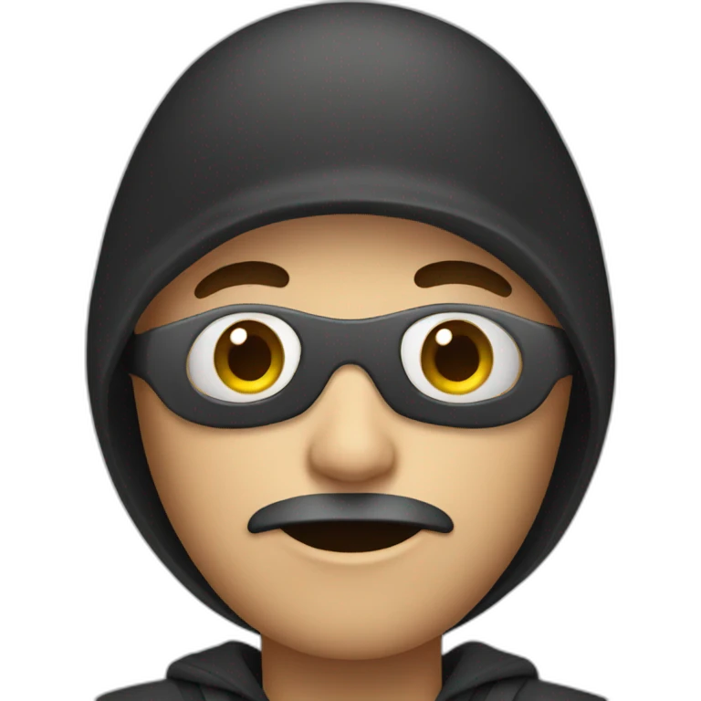 person that looks like a robber emoji