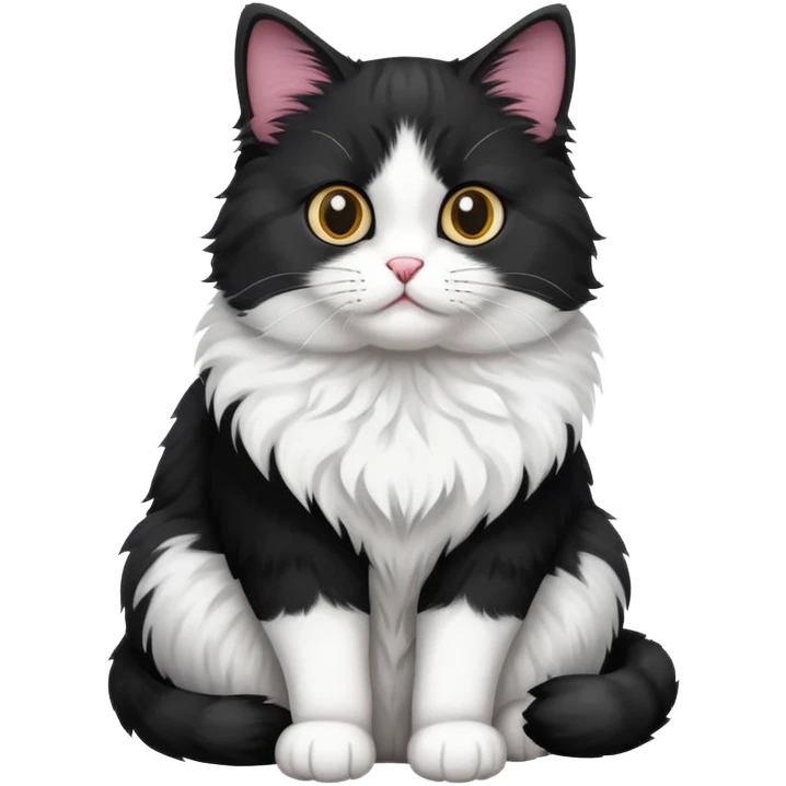 black-white cat emoji