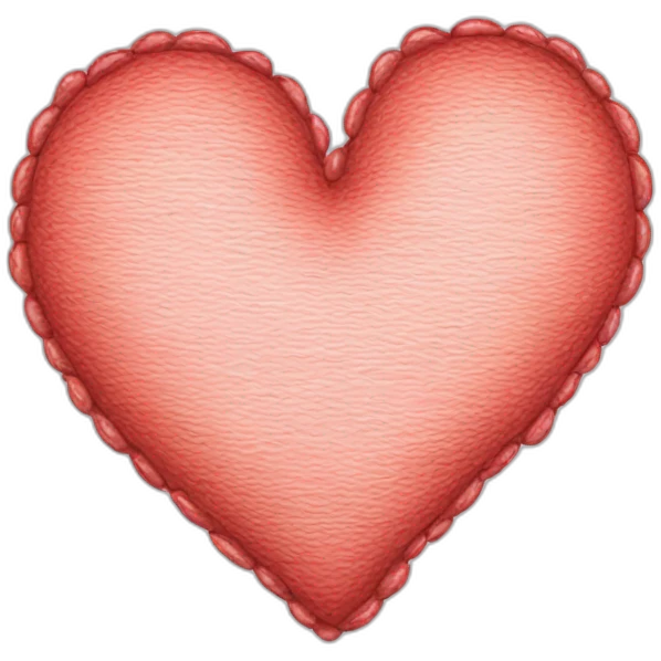 Red heart drawn by hand emoji