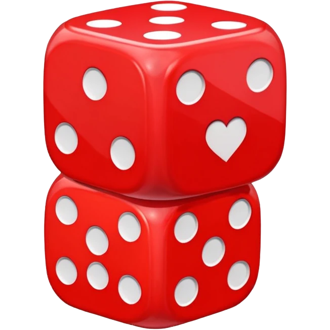 dice with hearts emoji