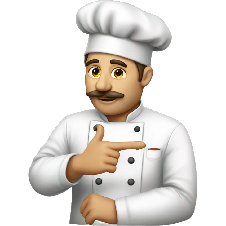 a chef kissing it's fingers italian emoji