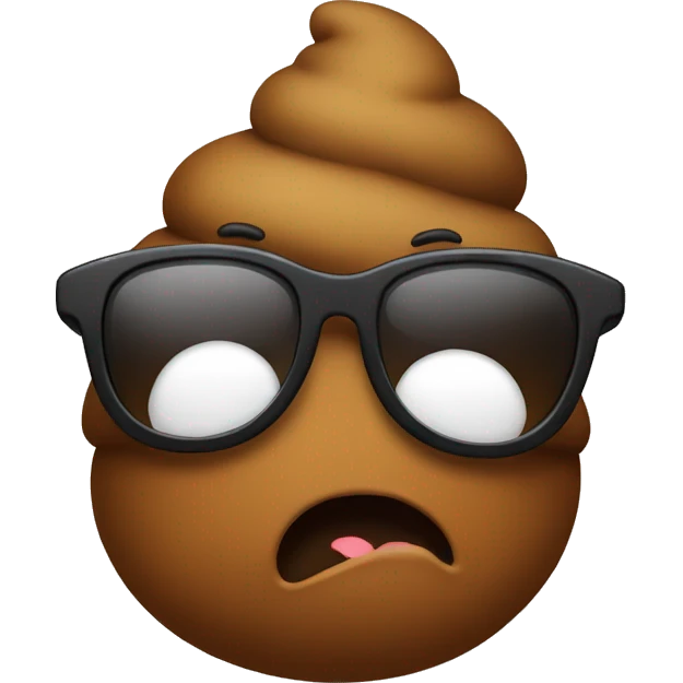 Poop with sunglasses emoji