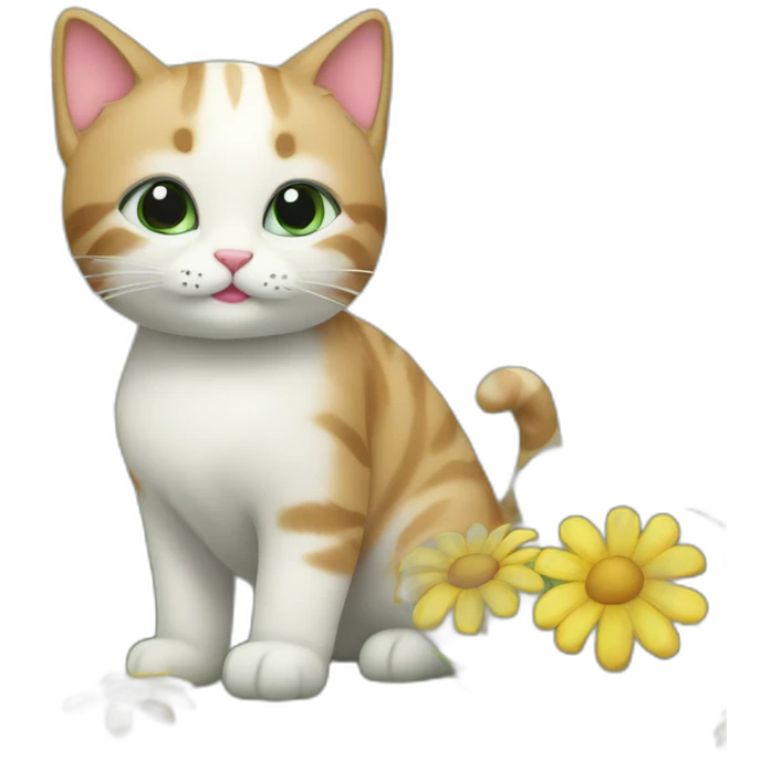 Kitty in garden emoji