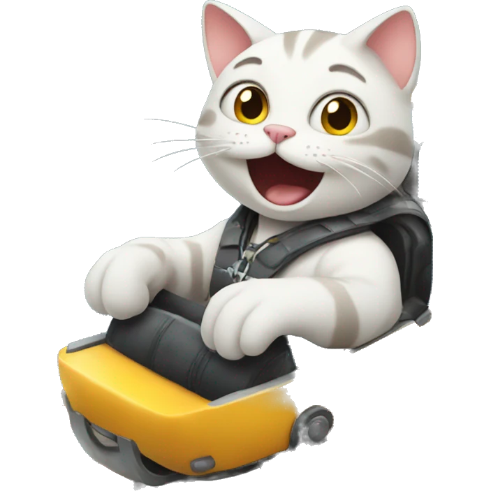 Cat on a rollercoaster  emoji