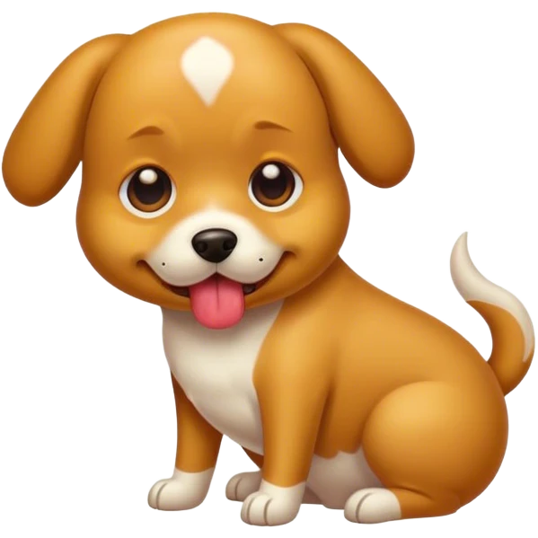 Dog eating poop emoji