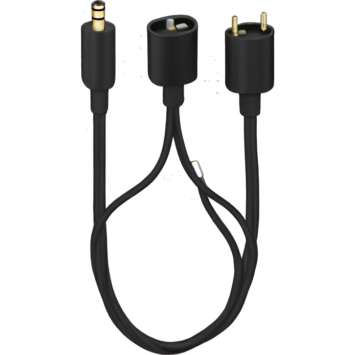 stereo adapter mini jack to big jack for headphones cable emoji