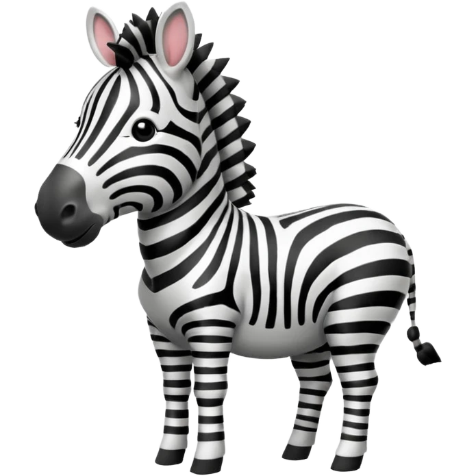 A zebra listening to music emoji