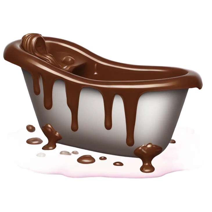 Melted chocolate bath  emoji