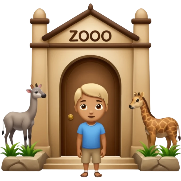 entrada de un zoo y que vean animales  emoji