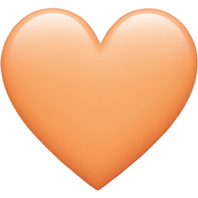 Pastel orange heart emoji