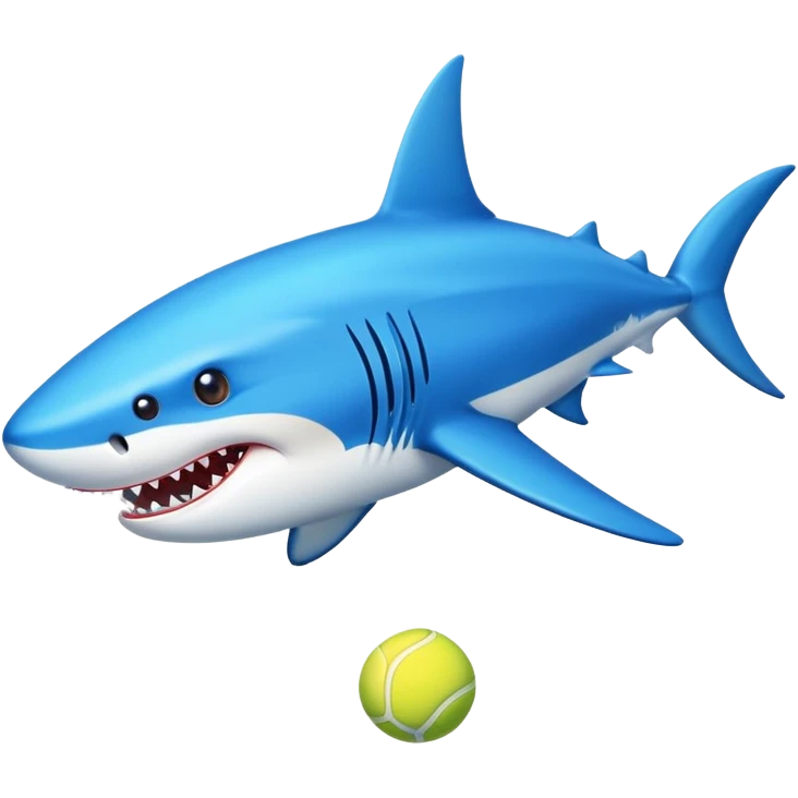 Tiburón con tenis azules  emoji