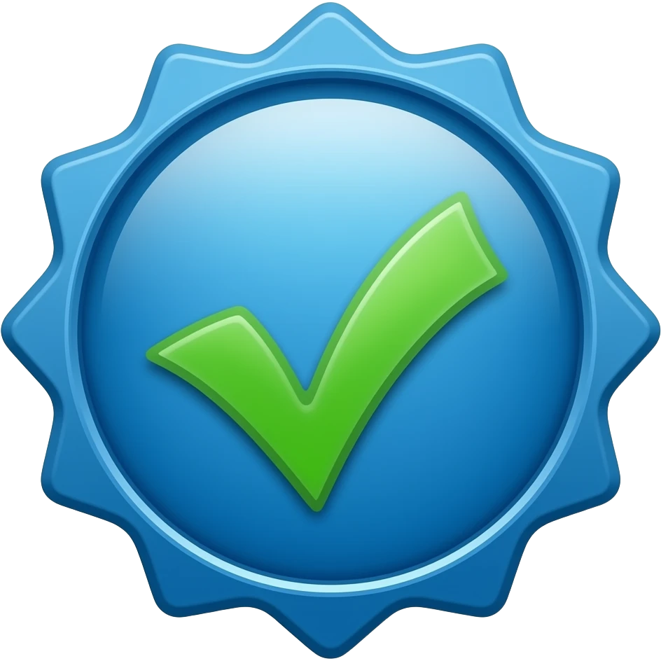 علامه التوثيق الزرقاء emoji