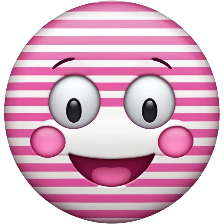 Pink and white striped emoji  emoji
