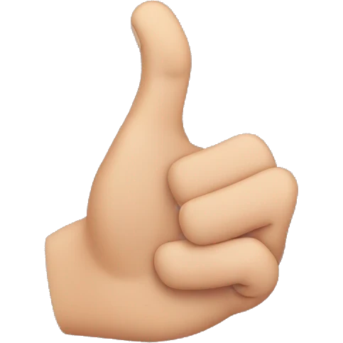 american sign language hand sign for the letter b emoji