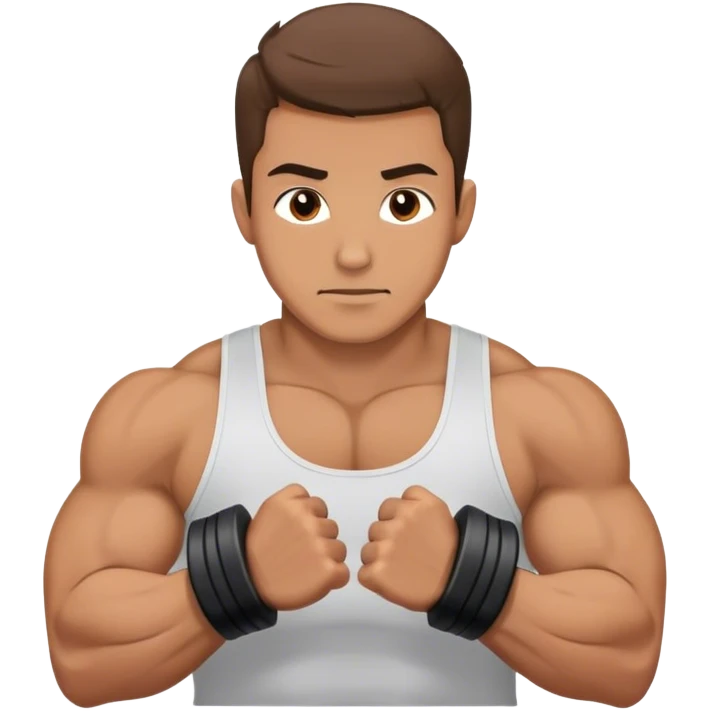 man weighted wrist curl emoji