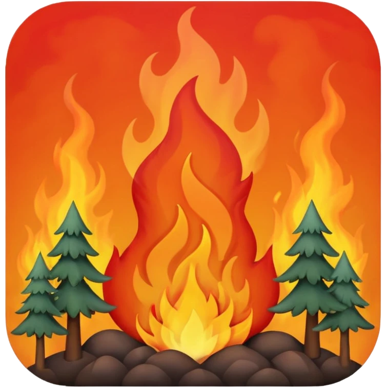 forest on fire emoji