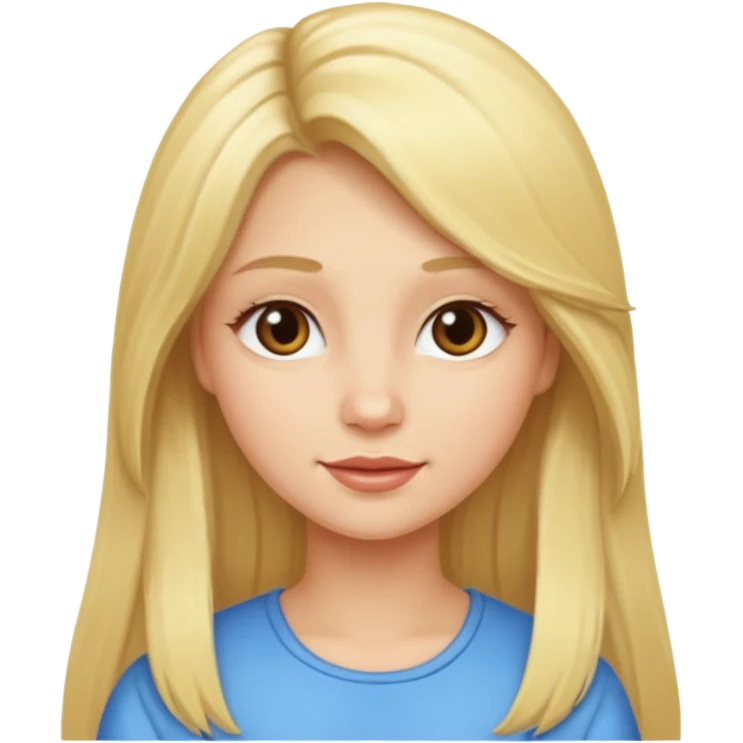 Blonde birthday girl long hair emoji