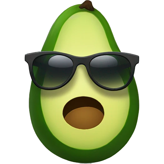 Avocado with sunglasses  emoji
