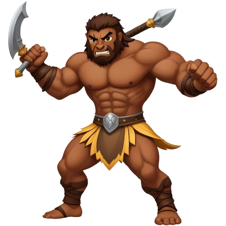 León grande guerrero luchando  emoji