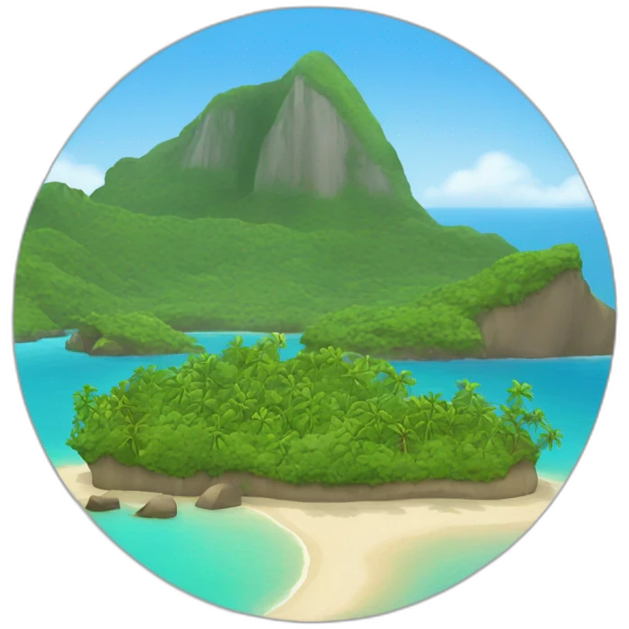 carte de l'ile de la guadeloupe emoji