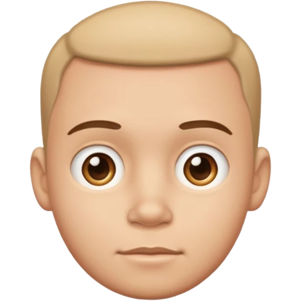very big head and small body male cartoon emoji