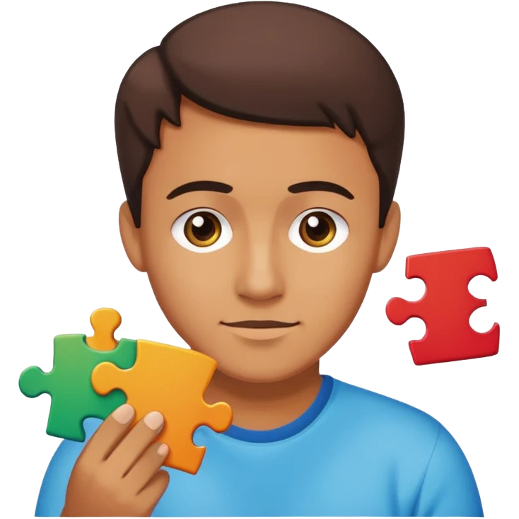 one person playing withsingle jigsaw puzzle piece emoji