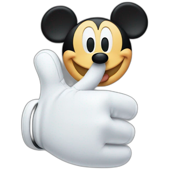 mickey mouse glove thumbs up emoji