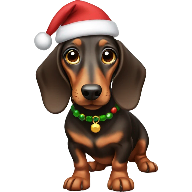 Christmas dachshund  emoji