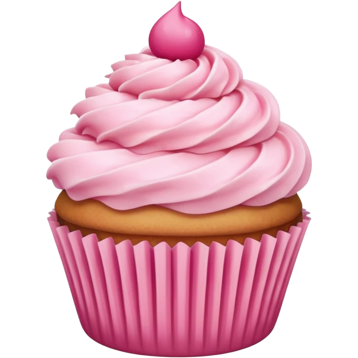 Cupcake with pink icing emoji
