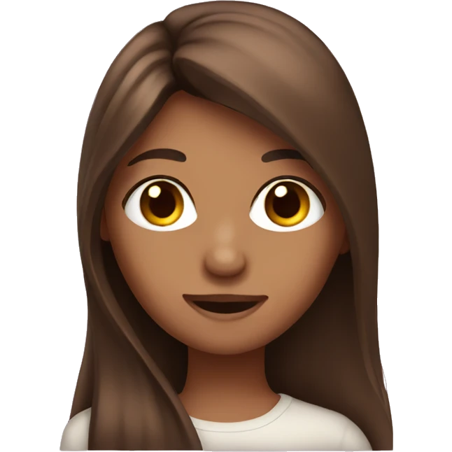 long brown hair girl emoji