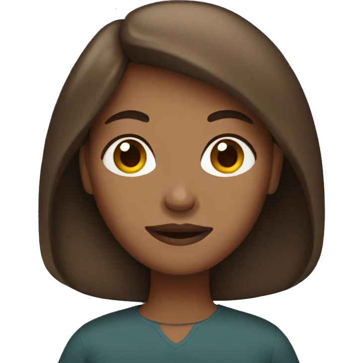 Brown hair woman emoji