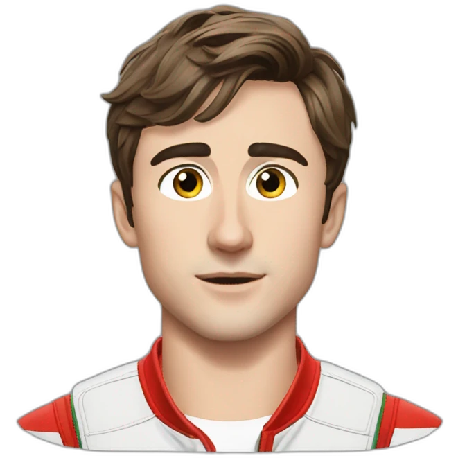 Charles leclerc  with a slip emoji