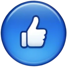 dark blue like button emoji