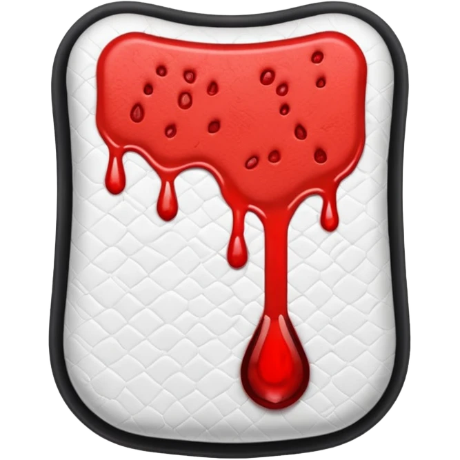 l with blood on it period pad emoji