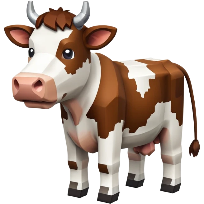 Minecraft cow emoji