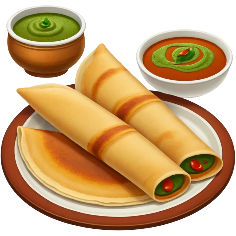 South Indian dosa with chutney emoji emoji