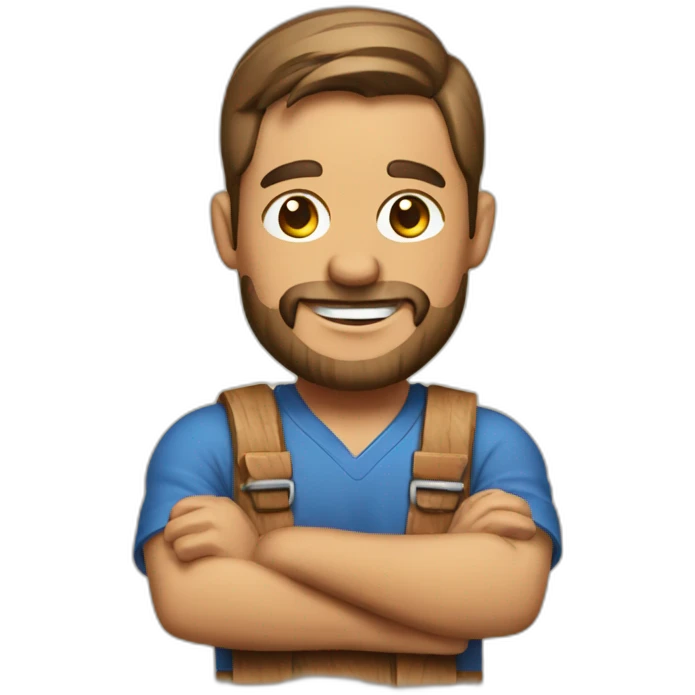 A woodworking art skill man emoji