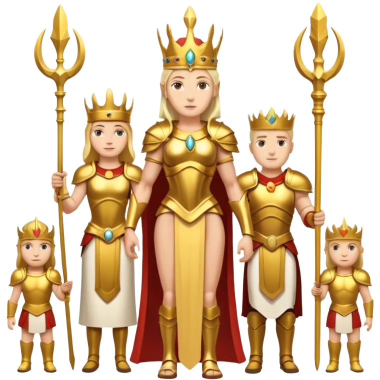 group of white trojans being led by a woman queen emoji