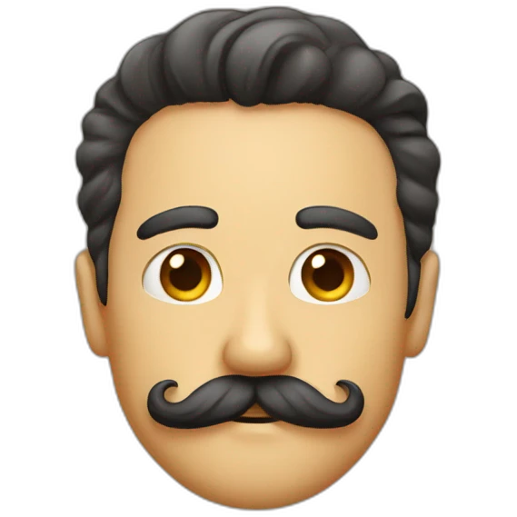 Mustache face emoji